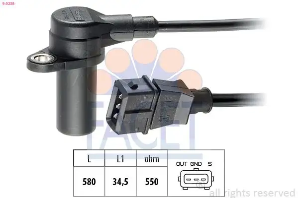 FACET 9.0238 Krank Sensörü 90520854 resmi