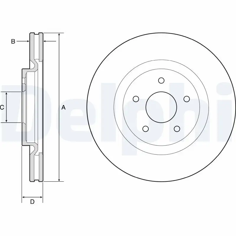 DELPHI BG9195C Ön Fren Diski 402065998R resmi