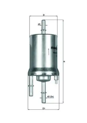 MAHLE KL156/1 Yakıt Filtresi 6Q0201051H resmi
