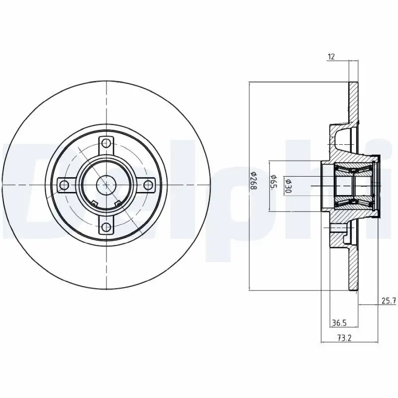 DELPHI BG9053RSC Arka Fren Diski resmi