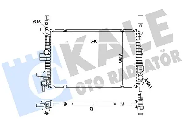 KALE 355520 Radyatör F1F18005HB resmi