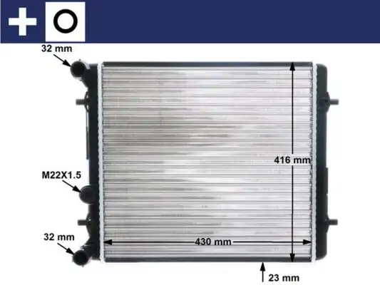 MAHLE CR367000S Radyatör 1J0121253G resmi