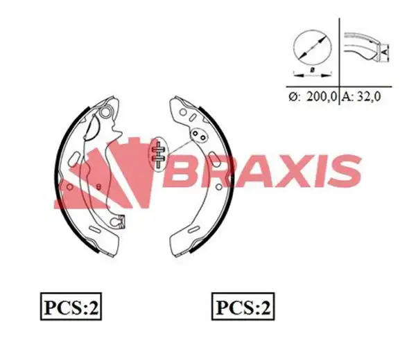 BRAXIS AC0086 Arka Fren Balatası resmi
