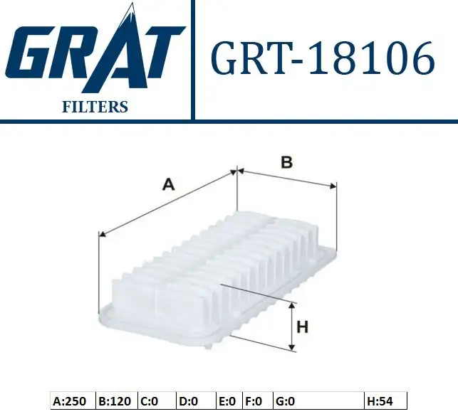 GRAT 18106 Hava Filtresi 1780121030 resmi