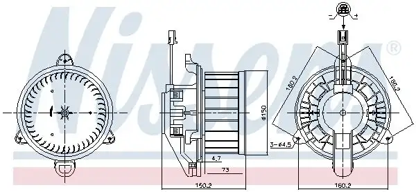 NISSENS 87579 Kalorifer Motoru A2478308400 resmi
