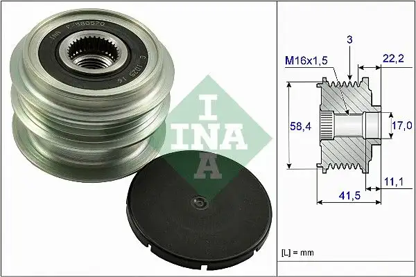 INA 535026910 Alternatör Kasnağı resmi