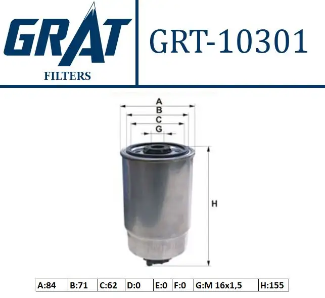 GRAT 10301 Yakıt Filtresi 46797378 resmi