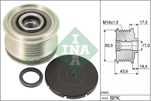 INA 535010510 Alternatör Kasnağı resmi