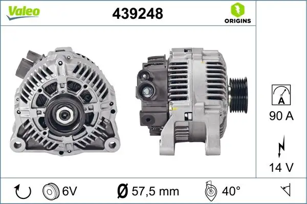 VALEO 439248 Şarj Dinamosu resmi