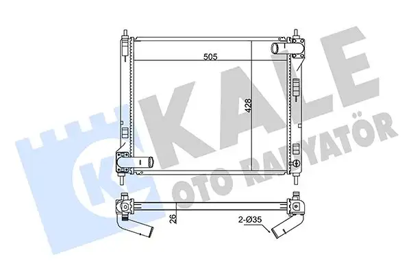 KALE 346005 Radyatör 21410BA61A resmi
