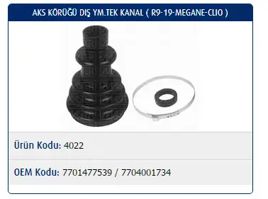 MASTER M4022 Dış Aks Körüğü resmi