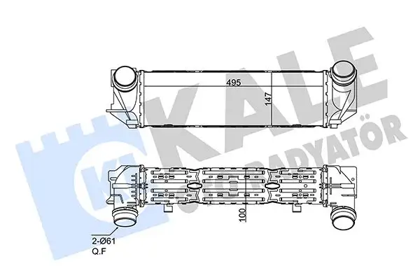 KALE 352495 Turbo Radyatörü 17117618768 resmi