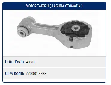 MASTER M4120 Motor Takozu 7700817783 resmi