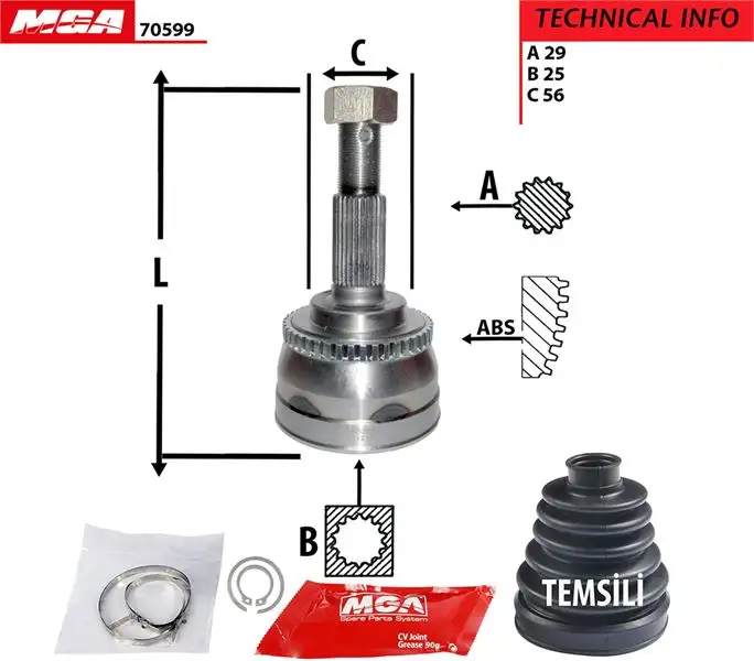 MGA 70599 Aks Kafası (Dış) resmi