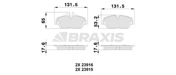 BRAXIS AA0031 Ön Fren Balatası resmi