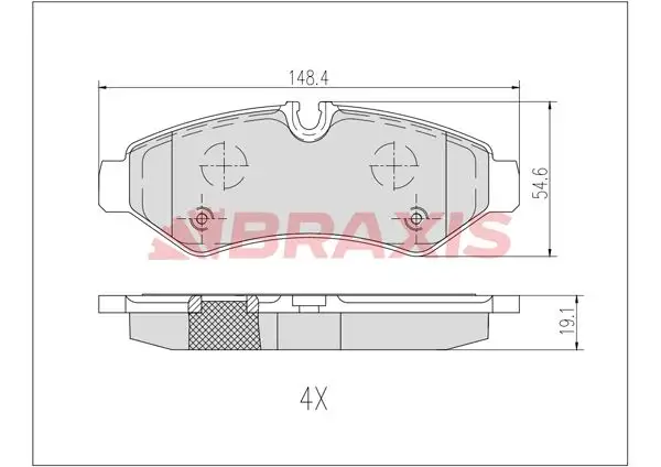 BRAXIS AB0631 Arka Fren Balatası resmi