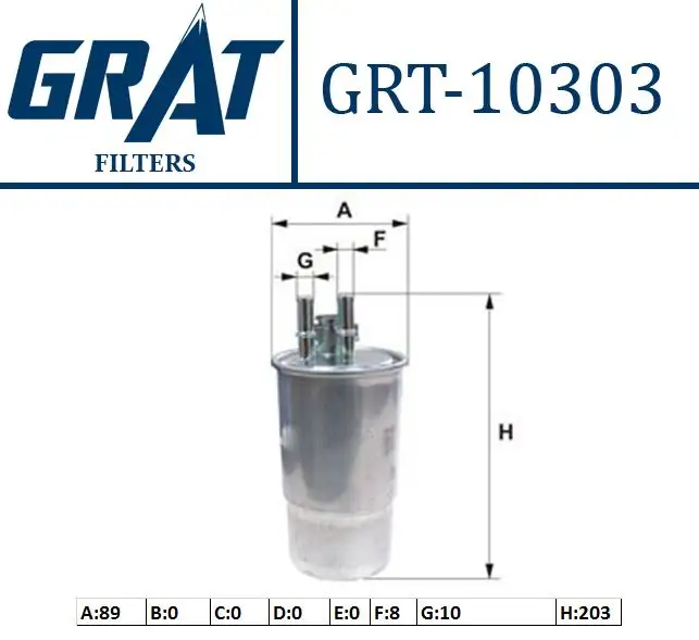 GRAT 10303 Yakıt Filtresi 77363657 resmi