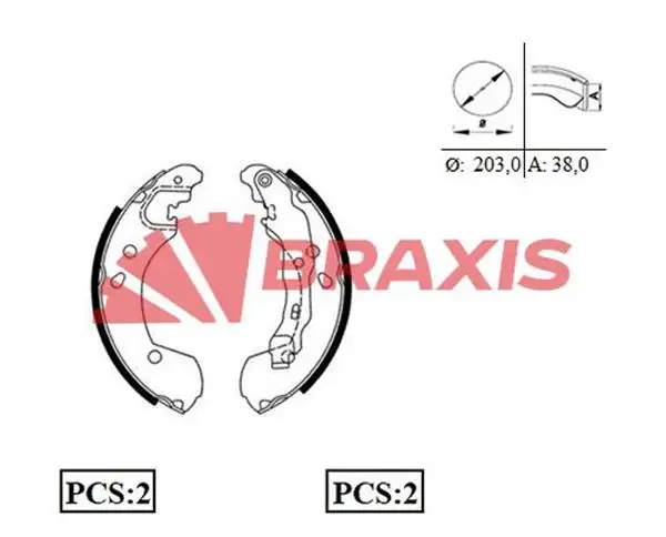 BRAXIS AC0087 Arka Fren Balatası resmi