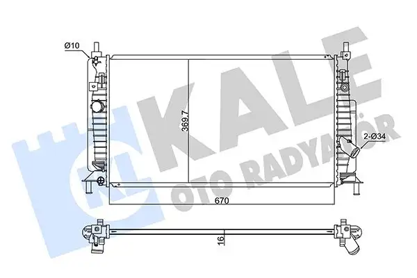 KALE 347875 Radyatör LF8M1520YD resmi