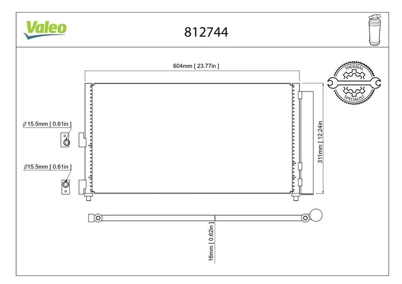 VALEO 812744 Klima Radyatörü 51804991 resmi