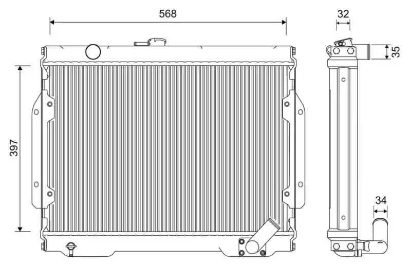 VALEO 701262 Radyatör MB356390 resmi