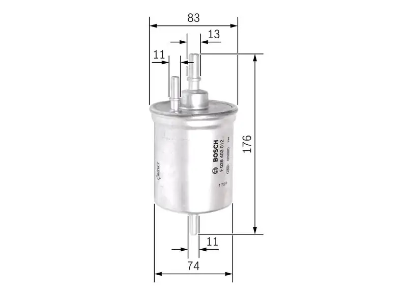 BOSCH F026403012 Yakıt Filtresi 4F0201511C resmi