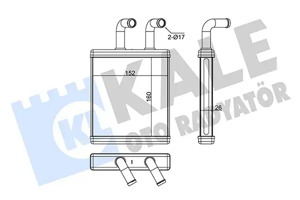 KALE 346570 Kalorifer Radyatörü OK60A61010 resmi