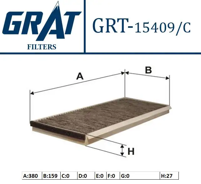 GRAT 15409C Polen Filtresi (Karbonlu) 9018300418 resmi