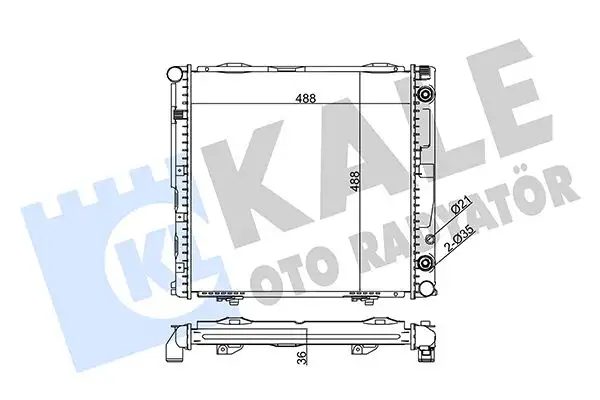KALE 351960 Radyatör A1245006303 resmi