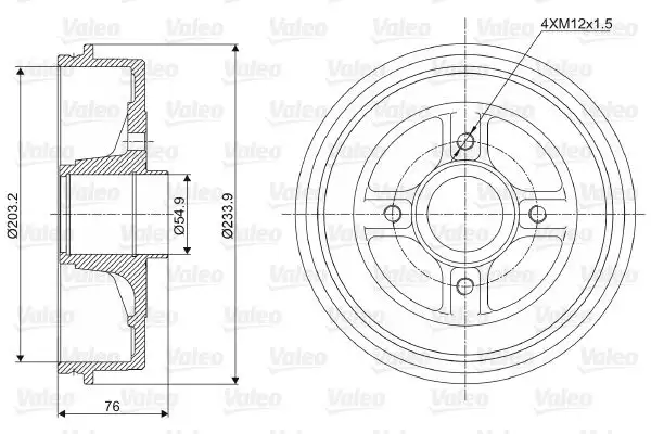 VALEO 237003 Fren Kampanası 4320000QAG resmi