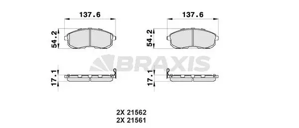 BRAXIS AB0154 Ön Fren Balatası resmi
