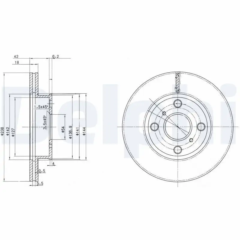 DELPHI BG2424 Ön Fren Diski resmi
