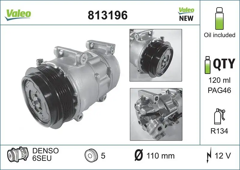 VALEO 813196 Klima Kompresörü resmi