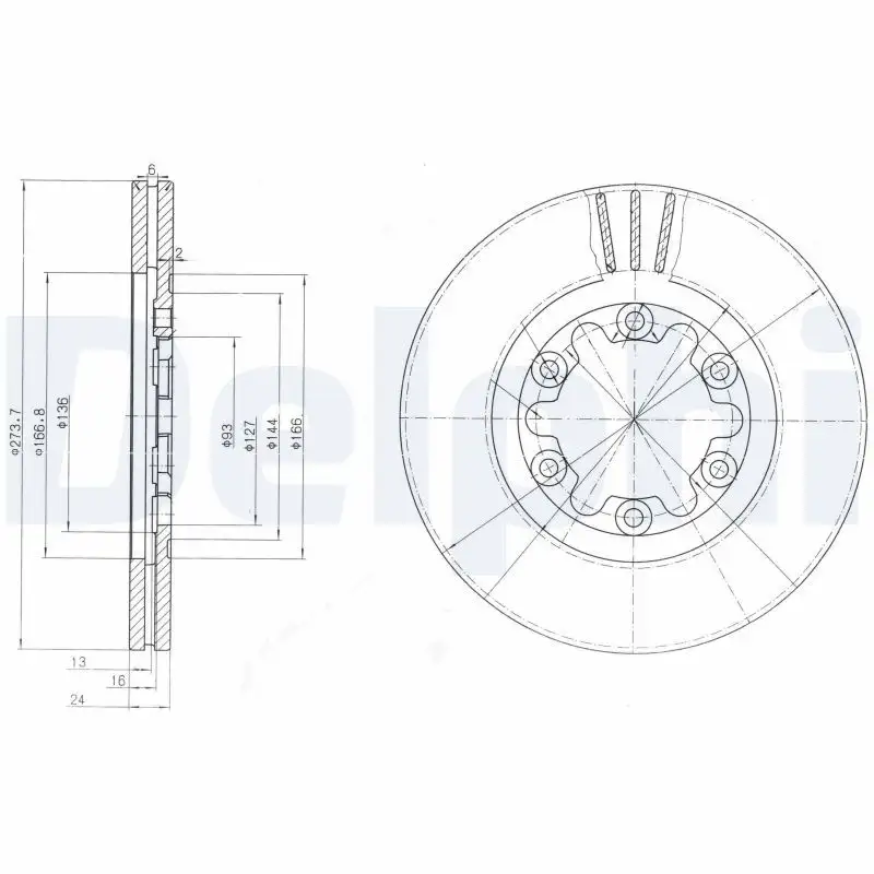 DELPHI BG3809 Ön Fren Diski resmi