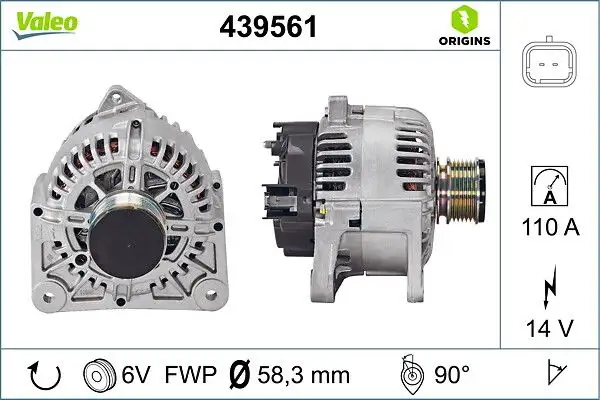VALEO 439561 Şarj Dinamosu resmi