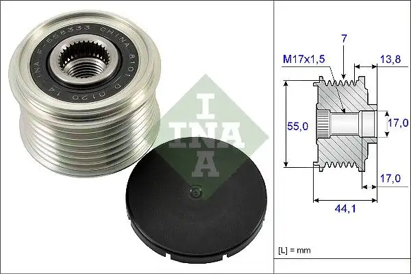 INA 535016710 Alternatör Kasnağı resmi