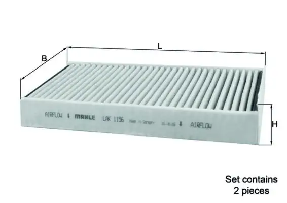 MAHLE LAK1156/S Polen Filtresi (Karbonlu) resmi