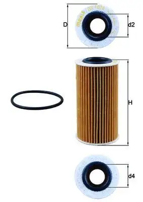 MAHLE OX1076D Yağ Filtresi 059198405B resmi