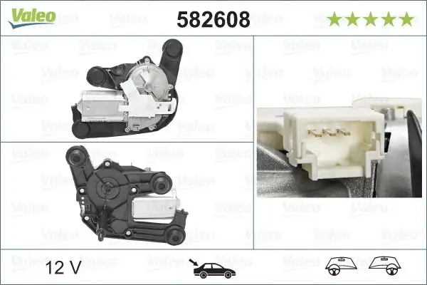 VALEO 582608 Silecek Motoru (Arka) 9680477480 resmi