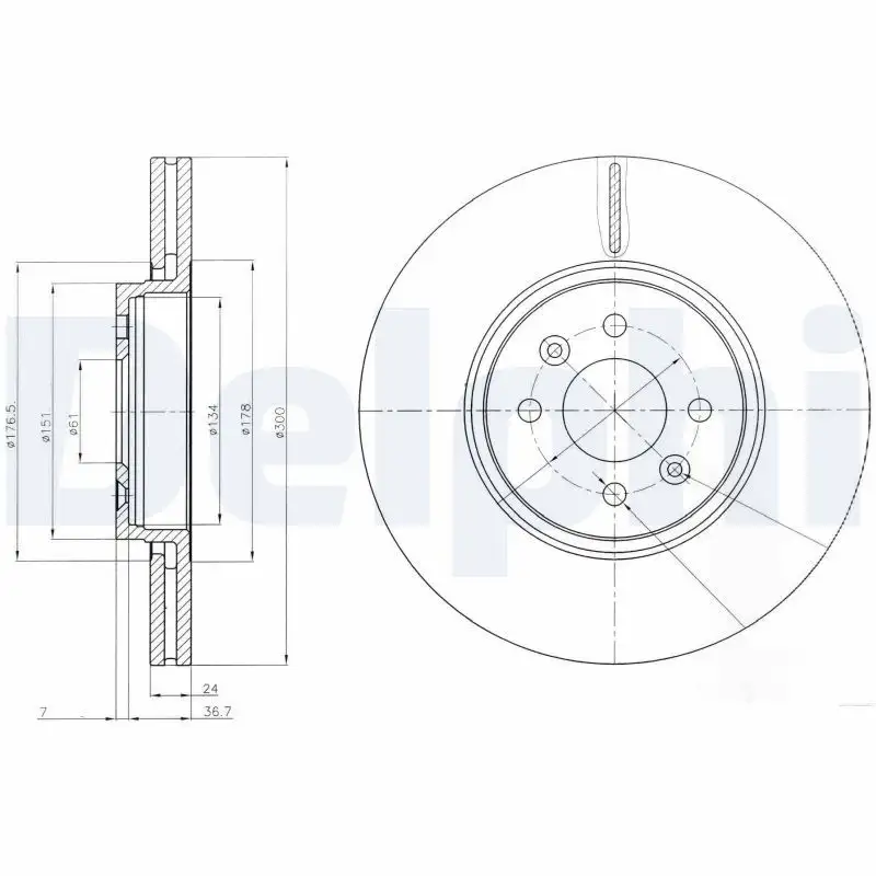DELPHI BG3929 Ön Fren Diski resmi