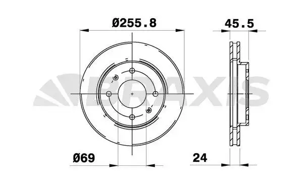 BRAXIS AE0265 Ön Fren Diski MR205585 resmi