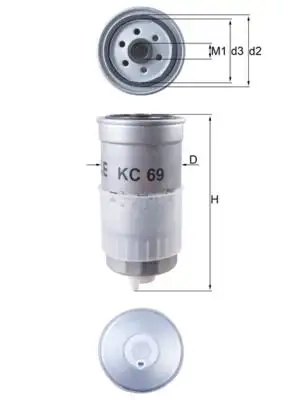 MAHLE KC69 Yakıt Filtresi resmi