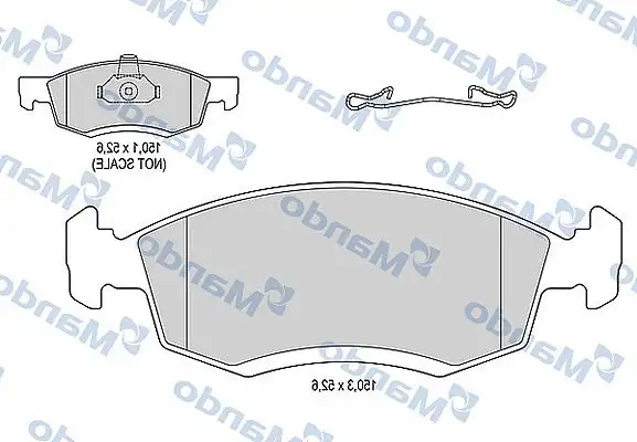 MANDO MBF016019 Ön Fren Balatası 6001549803 resmi