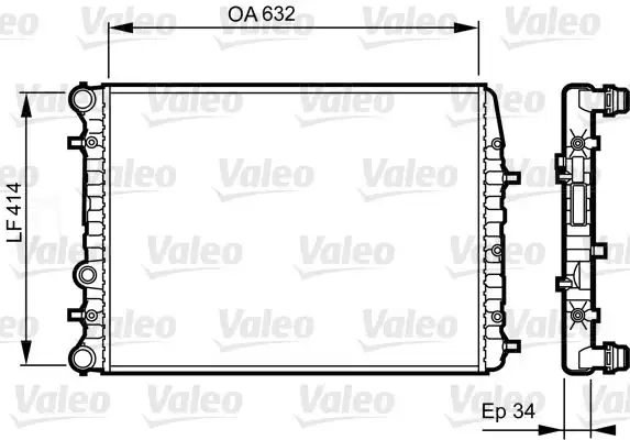 VALEO 732864 Radyatör resmi
