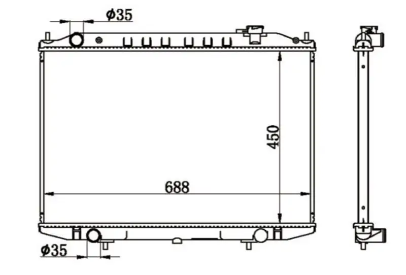 MGA 80644 Radyatör 21410VK505 resmi