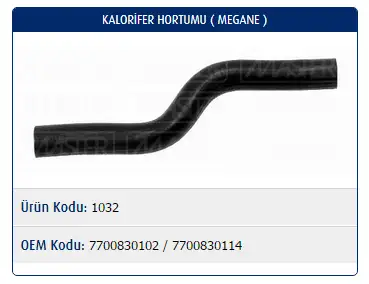 MASTER M1032 Kalorifer Hortumu resmi