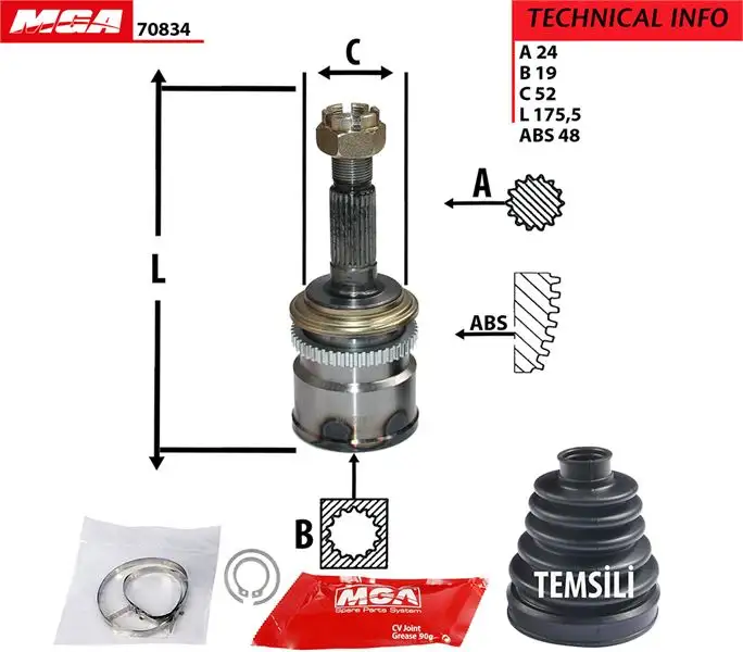 MGA 70834 Aks Kafası (Dış) resmi