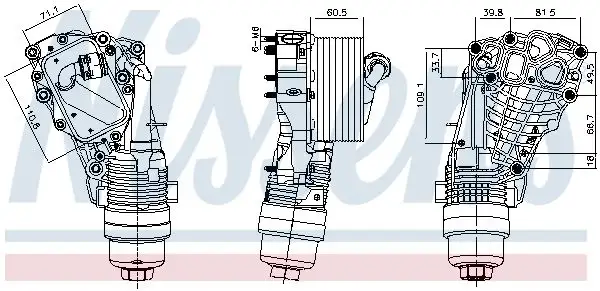 NISSENS 91399 Motor Yağ Soğutucu 11428661958 resmi