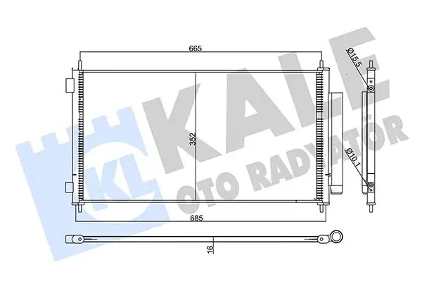 KALE 358075 Klima Radyatörü 80110SWWG02 resmi