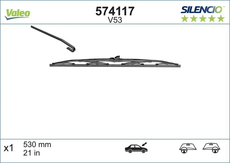 VALEO 574117 Silecek Süpürgesi (Tek) resmi